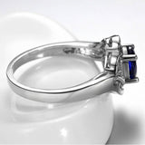 Graceful Luxury Geometry Blue Oval AAAA Lab Sapphire Gemstone New Design Ring - Rings Universe