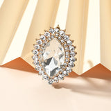 NEW VINTAGE RINGS Trendy Female Luxury Jewelry Pear Crystal Adjustable White Red Blue Rings