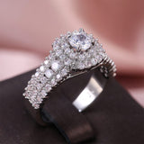 New Arrival Splendid Luxury Round Cut Designer AAA+ Quality CZ Diamonds High End Rings