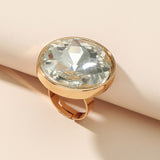 NEW VINTAGE RINGS Bohemian Vintage Black Crystal Stone Boho Gold Metal Ring