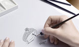 New Design Rose Gold Silver Color Round Cut AAA+ Quality Luxury Wedding Ring Set
