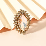 NEW VINTAGE RINGS Trendy Female Luxury Jewelry Pear Crystal Adjustable White Red Blue Rings