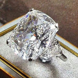 New Arrival Luxury High End Cushion Cut Designer AAA+ Quality CZ Diamonds Engagement Rings