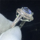 NEW Big Heart shape 6ct AAAA Quality Cubic Zirconia Promise Engagement Rings