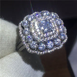 NEW ARRIVAL Dazzling Pink Multi Color Princess Cut AAA+ Quality CZ Diamonds Rings