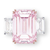 New Luxury Pink Designer Princess Cut AAA+ Quality CZ Diamonds Engagement Rings