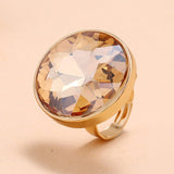 NEW VINTAGE RINGS Bohemian Vintage Black Crystal Stone Boho Gold Metal Ring