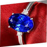 New Classic Oval Cut green/pink/blue Lab Sapphires Gemstone Fashion Rings - Rings Universe