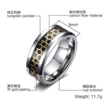 NEW Tungsten Stainless Steel Hexagon Star of David Hexagram Rings