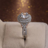 New Arrival Luxury Halo Round Cut Exquisite AAA+ Quality CZ Diamonds Designer Rings