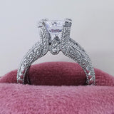 New Arrival - Luxury Halo silver color Round Cut Designer AAA+ Quality CZ Diamonds Rings