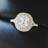 New Arrivals Stunning Pink Yellow Cushion Cut AAA+ Quality CZ Diamonds Luxury Rings