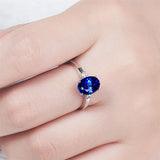 New Classic Oval Cut green/pink/blue Lab Sapphires Gemstone Fashion Rings - Rings Universe