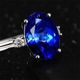 New Classic Oval Cut green/pink/blue Lab Sapphires Gemstone Fashion Rings - Rings Universe