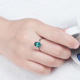 New Classic Oval Cut green/pink/blue Lab Sapphires Gemstone Fashion Rings - Rings Universe