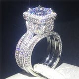 NEW Vintage 18K Rose Gold AAAA Quality Cubic Zirconia Luxury Ring sets