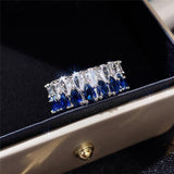 Stylish Colorful AAA+ Cubic Zirconia Diamonds Fashion Eternity Promise Rings - Rings Universe