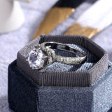 New  Arrival Trendy Flower Design AAA+ Quality CZ Diamonds Solitaire Engagement Rings