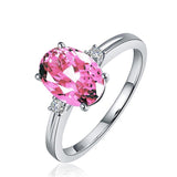 New Classic Oval Cut green/pink/blue Lab Sapphires Gemstone Fashion Rings - Rings Universe