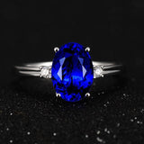 New Classic Oval Cut green/pink/blue Lab Sapphires Gemstone Fashion Rings - Rings Universe