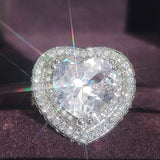 New Lovely  Luxury Heart Cut Design AAA+ Quality CZ Diamonds Engagement Rings