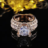 New Arrival Fashion Round Cut Gorgeous AAA+ Quality AAA+ CZ Diamonds Luxury Rings