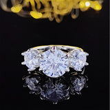New Arrival Luxury Round Cut High End AAA+ Quality CZ Diamonds Engagement Fashion Rings