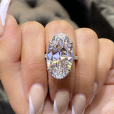 Gorgeous Luxury Big Oval Cut AAA+ Cubic Zirconia Diamonds High Quality Fashion Rings - Rings Universe