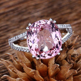 Adorable Luxury Pink Oval Cut Designer AAA+ Cubic Zirconia Diamonds Fashion Rings - Rings Universe