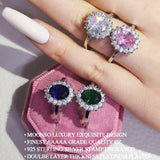 Appealing Designer Oval cut AAA+ Cubic Zirconia Diamonds Luxury Fashion Ring - Rings Universe