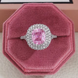 New Arrivals Stunning Pink Yellow Cushion Cut AAA+ Quality CZ Diamonds Luxury Rings