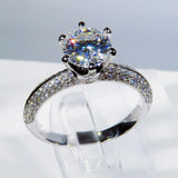 QUALITY RINGS New Arrival Luxury Round Cut AAA+ CZ Diamonds Halo Solitaire Rings - Rings Universe