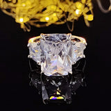 New Arrival Marvelous Luxury Rectangle Cut AAA+ Quality CZ Diamonds Engagement Rings