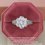 New Arrival Luxury Lotus Design Round Cut AAA+ Quality CZ Diamonds Fashion Rings