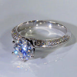 QUALITY RINGS New Arrival Luxury Round Cut AAA+ CZ Diamonds Halo Solitaire Rings - Rings Universe
