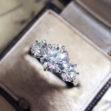 New Arrival Luxury Round Cut High End AAA+ Quality CZ Diamonds Engagement Fashion Rings