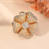 NEW VINTAGE RINGS Princess Queen Big Geometric Hollow Flower Chunky Bohemian Rings