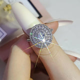 Dazzling New Arrival Luxury Oval AAA+ Cubic Zirconia Diamonds Fashion Rings - Rings Universe