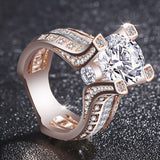 New Arrival Fashion Round Cut Gorgeous AAA+ Quality AAA+ CZ Diamonds Luxury Rings