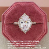 New Arrival Outstanding Luxury Rose Gold Color Marquise Cut AAA+ CZ Diamond Fashion Rings - Rings Universe