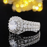 New Arrival Splendid Luxury Round Cut Designer AAA+ Quality CZ Diamonds High End Rings