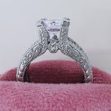 New Arrival - Luxury Halo silver color Round Cut Designer AAA+ Quality CZ Diamonds Rings