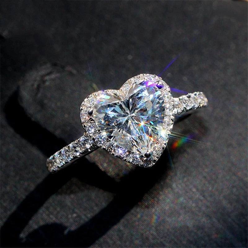 1-1/3 Carat T.W. (I2 clarity, H-I color) Brilliance Fine Jewelry Heart cut Diamond  Engagement Ring in 10kt White Gold, Size 6 - Walmart.com