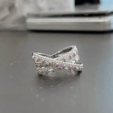 QUALITY RINGS New Arrival Luxury Multi-layered Crossover AAA+ CZ Diamonds Fashion Rings - Rings Universe