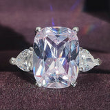 New Arrival Luxury High End Cushion Cut Designer AAA+ Quality CZ Diamonds Engagement Rings