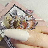 NEW ARRIVAL Design Fashion AAA+ Quality Cubic Zirconia Diamonds Luxury Wedding Rings