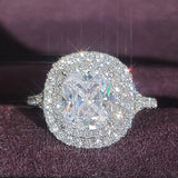 New Arrivals Stunning Pink Yellow Cushion Cut AAA+ Quality CZ Diamonds Luxury Rings