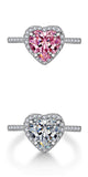 NEW Queen Heart Luxury AAAA Quality CZ Diamonds Engagement Wedding Rings