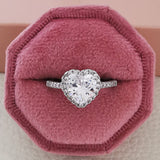 NEW Queen Heart Luxury AAAA Quality CZ Diamonds Engagement Wedding Rings