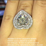 New Lovely  Luxury Heart Cut Design AAA+ Quality CZ Diamonds Engagement Rings